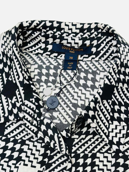 Pre - loved LOUIS VUITTON Relaxed Fit Black & White Size US 6 Shirt at Reems Closet
