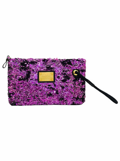 Pre - loved LOUIS VUITTON Rococo Purple Sequinned Clutch at Reems Closet