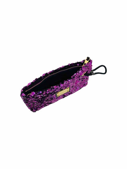 Pre - loved LOUIS VUITTON Rococo Purple Sequinned Clutch at Reems Closet