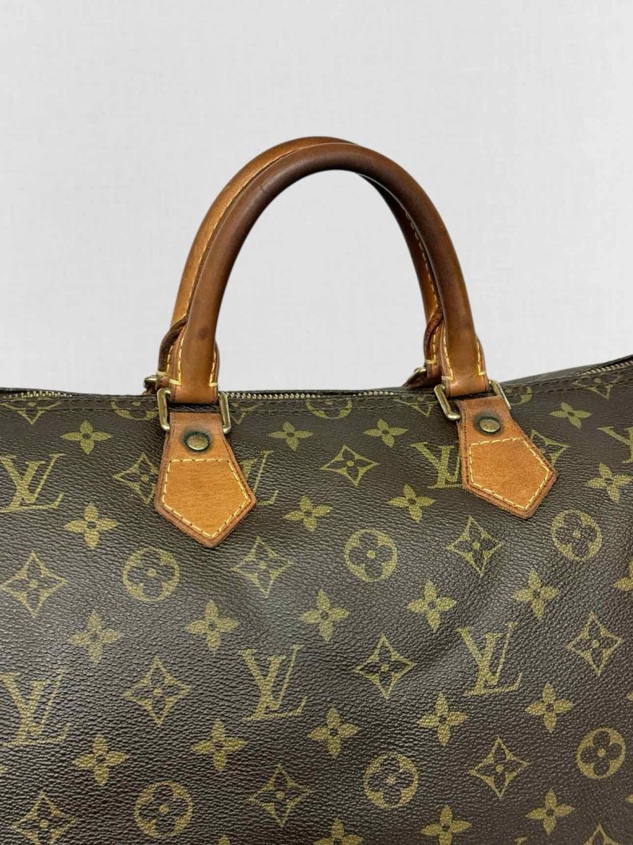Pre - loved LOUIS VUITTON Speedy 30 Brown Monogram Top Handle at Reems Closet