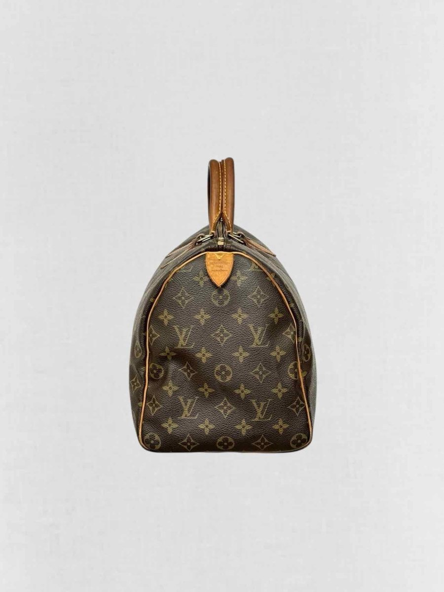 Pre - loved LOUIS VUITTON Speedy 30 Brown Monogram Top Handle at Reems Closet