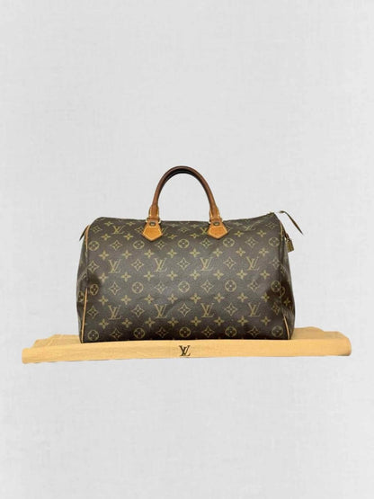 Pre - loved LOUIS VUITTON Speedy 30 Brown Monogram Top Handle at Reems Closet