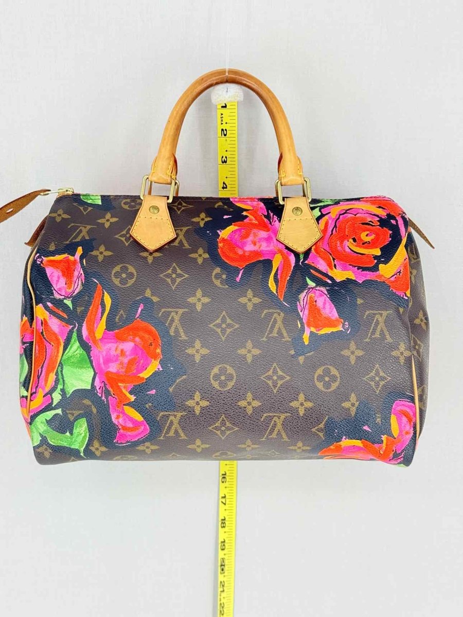 Pre - loved LOUIS VUITTON Speedy 30 Brown Multicolor Top Handle at Reems Closet