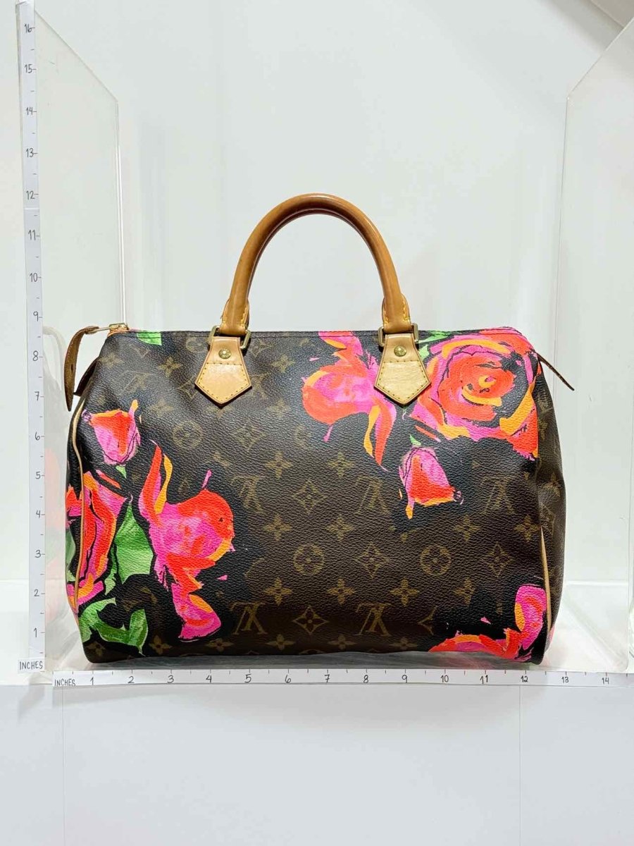 Pre - loved LOUIS VUITTON Speedy 30 Brown Multicolor Top Handle at Reems Closet