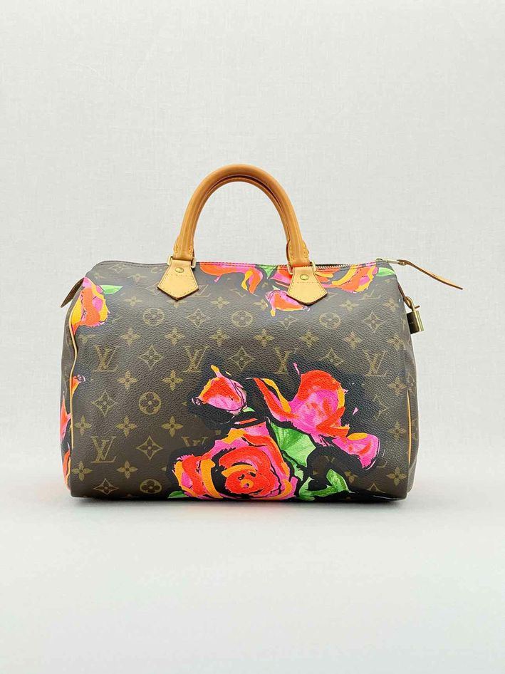 Pre - loved LOUIS VUITTON Speedy 30 Brown Multicolor Top Handle at Reems Closet