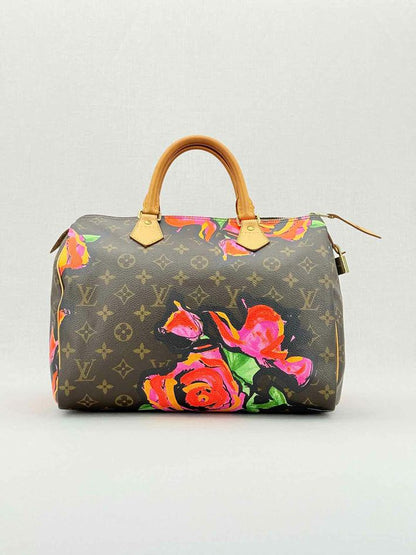Pre - loved LOUIS VUITTON Speedy 30 Brown Multicolor Top Handle at Reems Closet