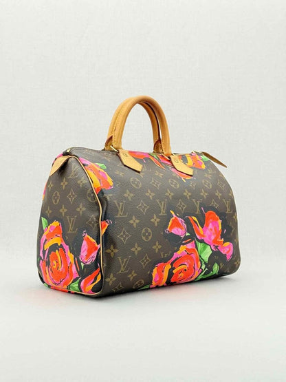 Pre - loved LOUIS VUITTON Speedy 30 Brown Multicolor Top Handle at Reems Closet
