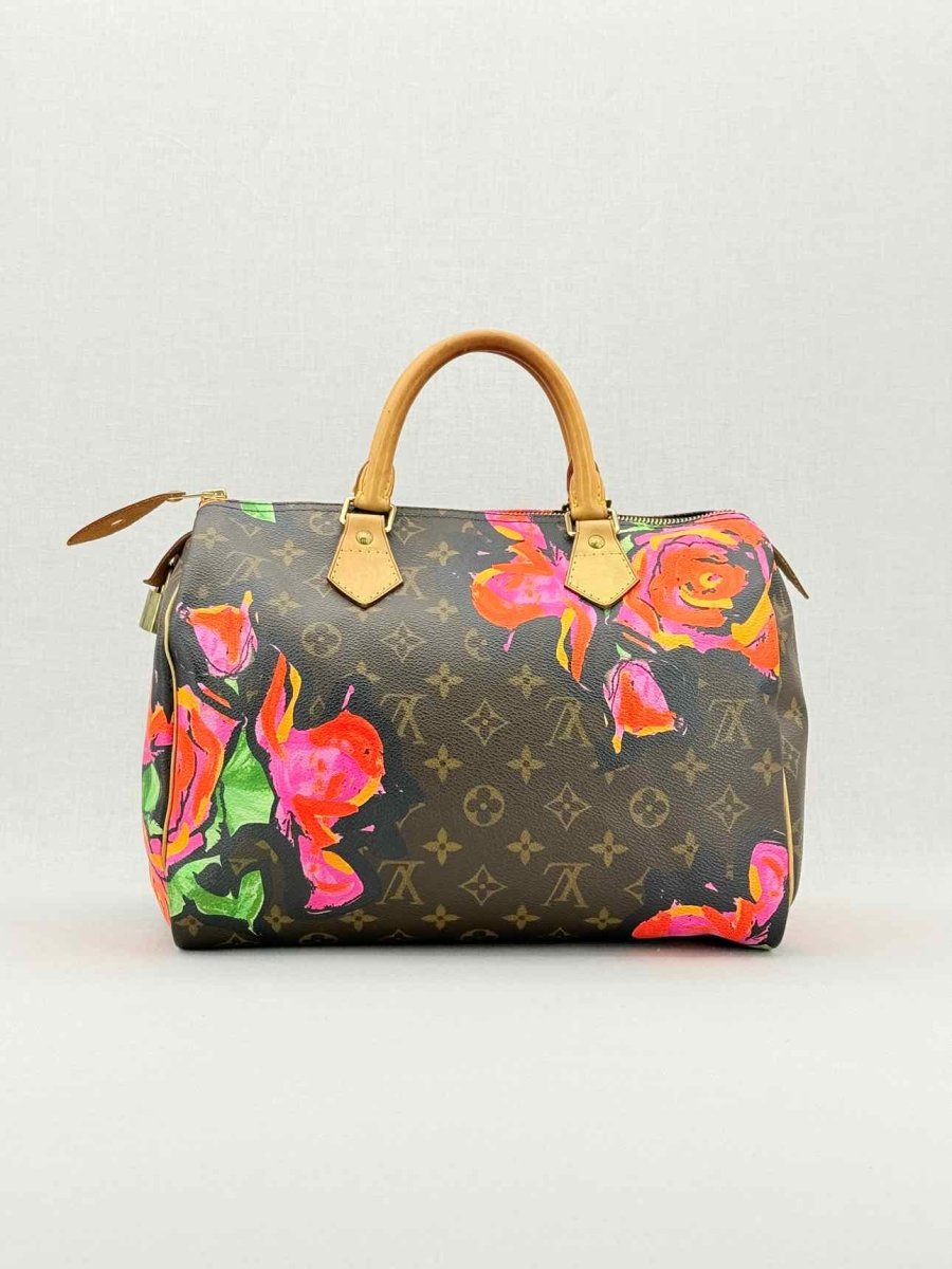 Pre - loved LOUIS VUITTON Speedy 30 Brown Multicolor Top Handle at Reems Closet