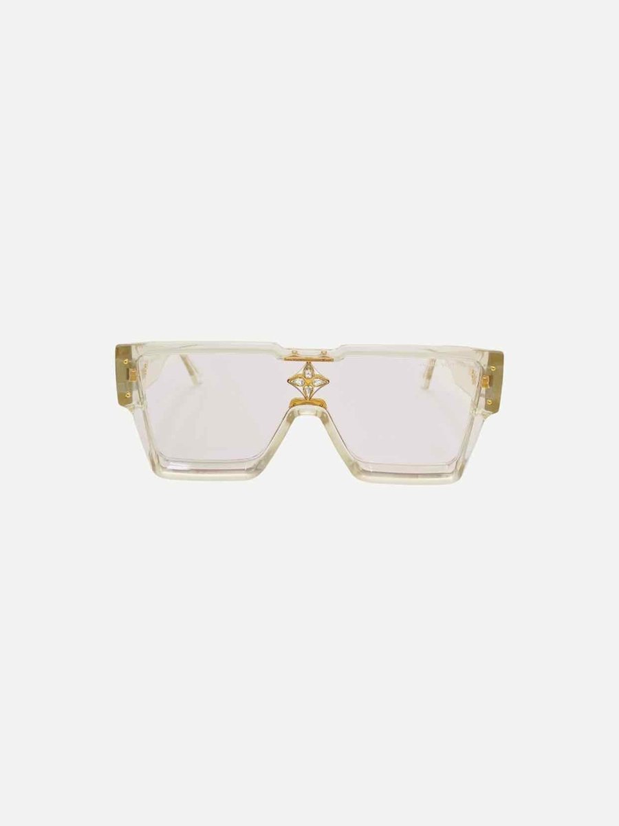 Pre - loved LOUIS VUITTON Transparent Monogram Sunglasses at Reems Closet