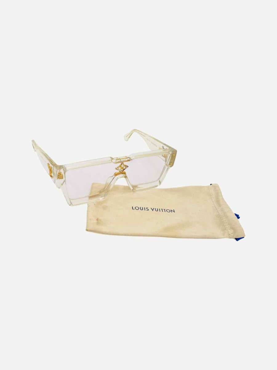 Pre - loved LOUIS VUITTON Transparent Monogram Sunglasses at Reems Closet