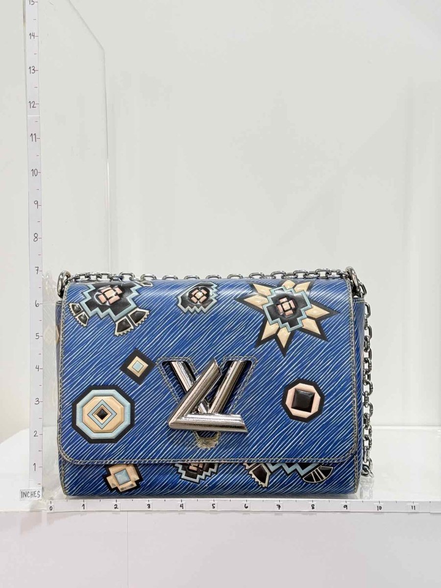 Pre - loved LOUIS VUITTON Twist Azteque Blue Multicolor Crossbody at Reems Closet