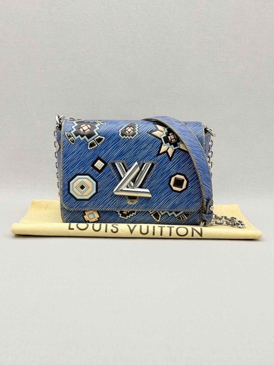 Pre - loved LOUIS VUITTON Twist Azteque Blue Multicolor Crossbody at Reems Closet