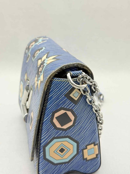 Pre - loved LOUIS VUITTON Twist Azteque Blue Multicolor Crossbody at Reems Closet