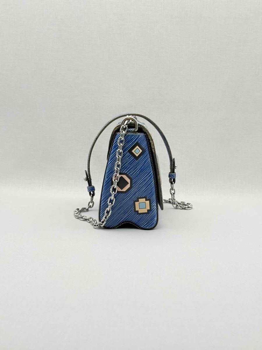 Pre - loved LOUIS VUITTON Twist Azteque Blue Multicolor Crossbody at Reems Closet