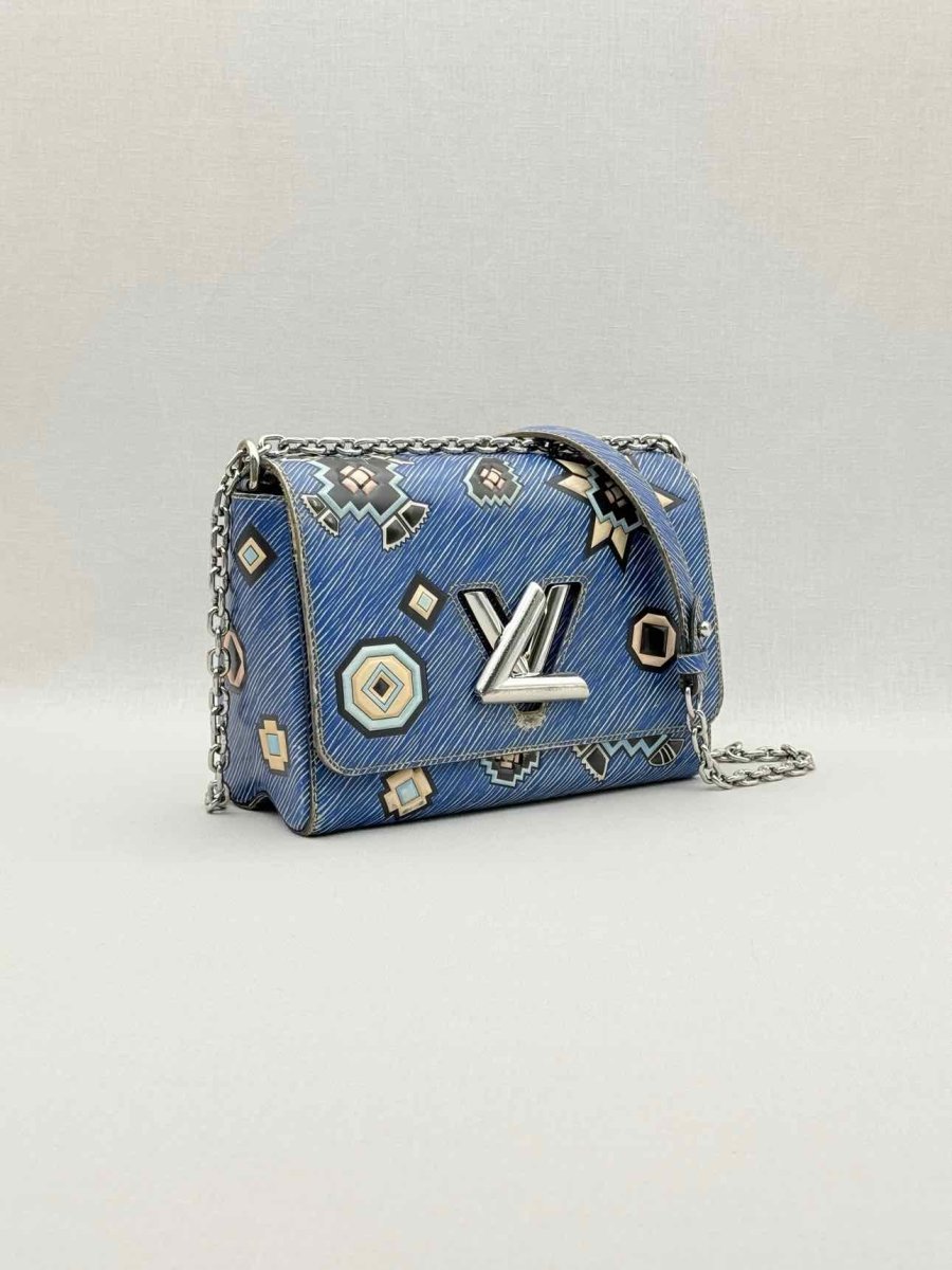 Pre - loved LOUIS VUITTON Twist Azteque Blue Multicolor Crossbody at Reems Closet