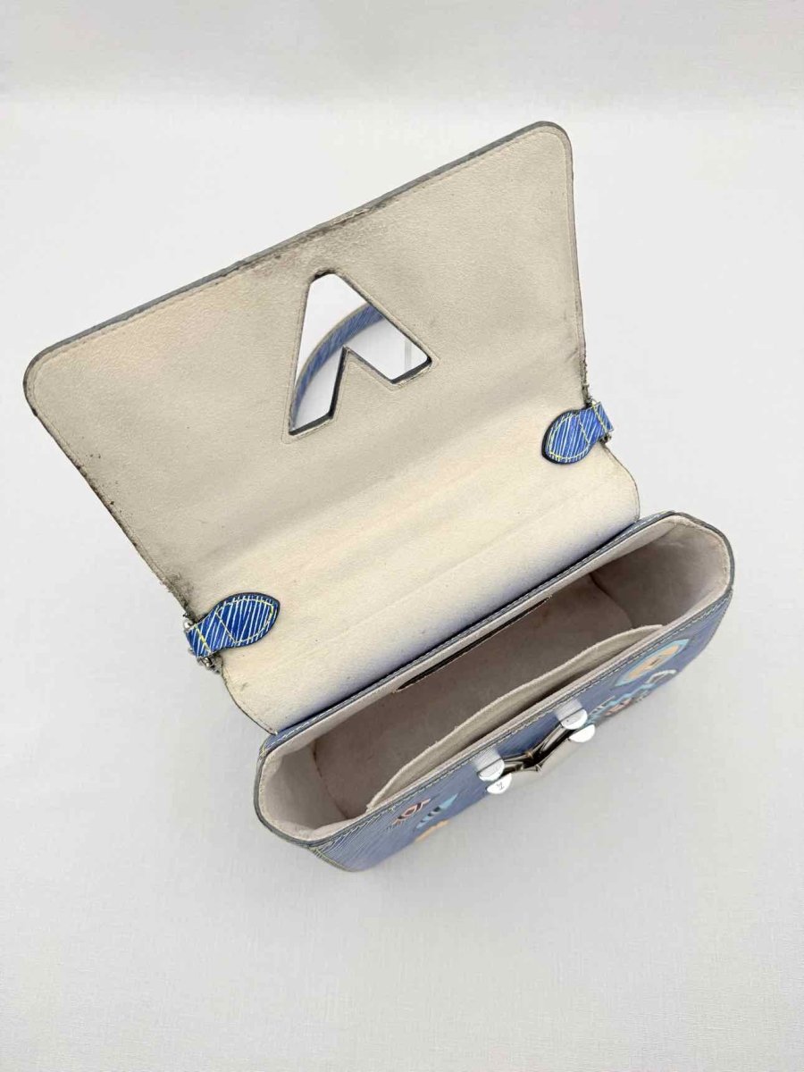 Pre - loved LOUIS VUITTON Twist Azteque Blue Multicolor Crossbody at Reems Closet