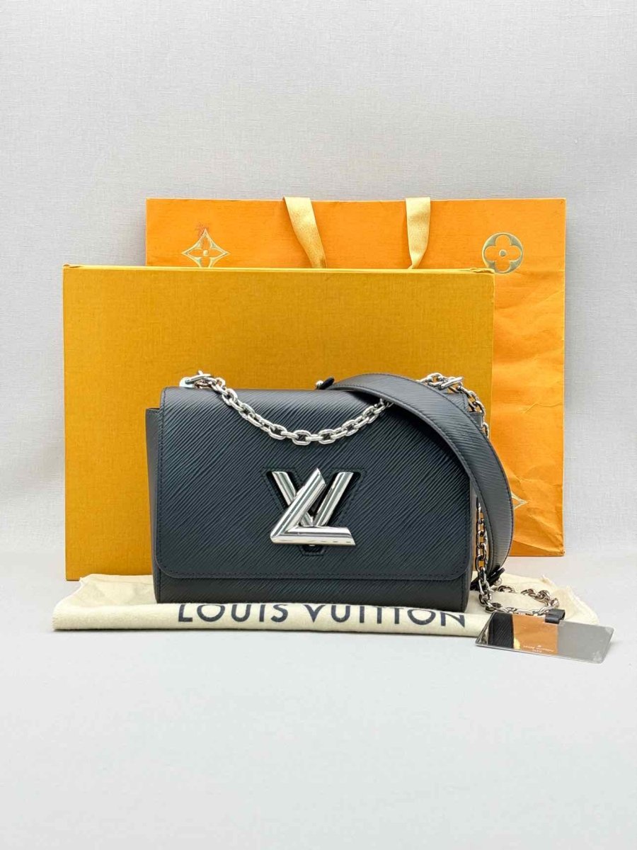 Pre-loved LOUIS VUITTON Twist MM Black Shoulder Bag at Reems Closet
