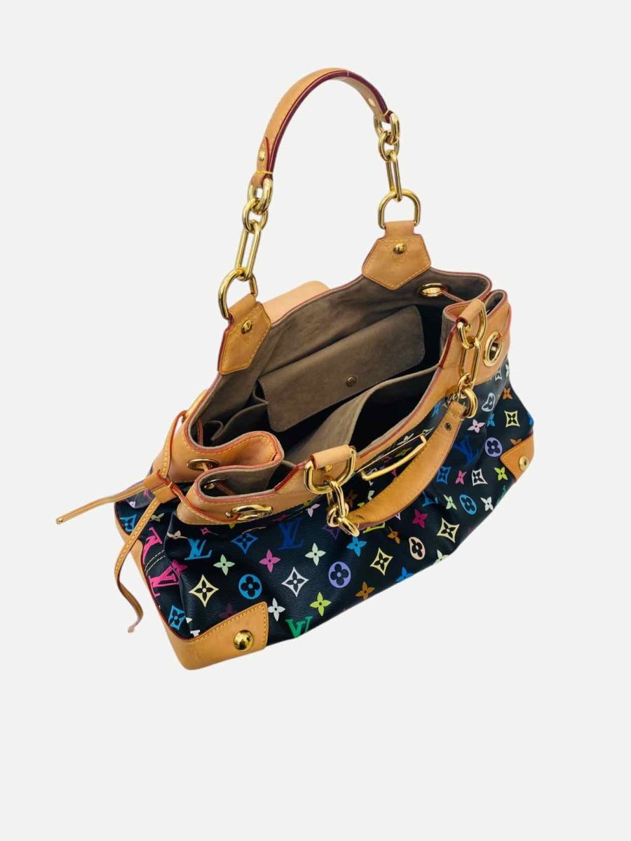 Pre - loved LOUIS VUITTON Ursula Black Multicolor Top Handle at Reems Closet