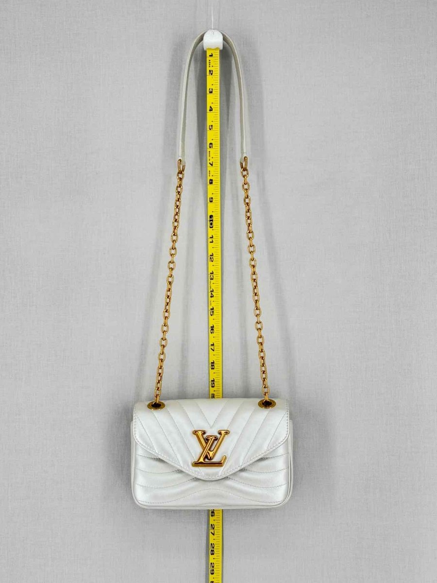 Pre - loved LOUIS VUITTON Wave Silver Quilted Shoulder Bag at Reems Closet
