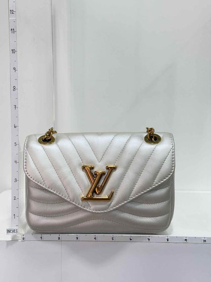Pre - loved LOUIS VUITTON Wave Silver Quilted Shoulder Bag at Reems Closet