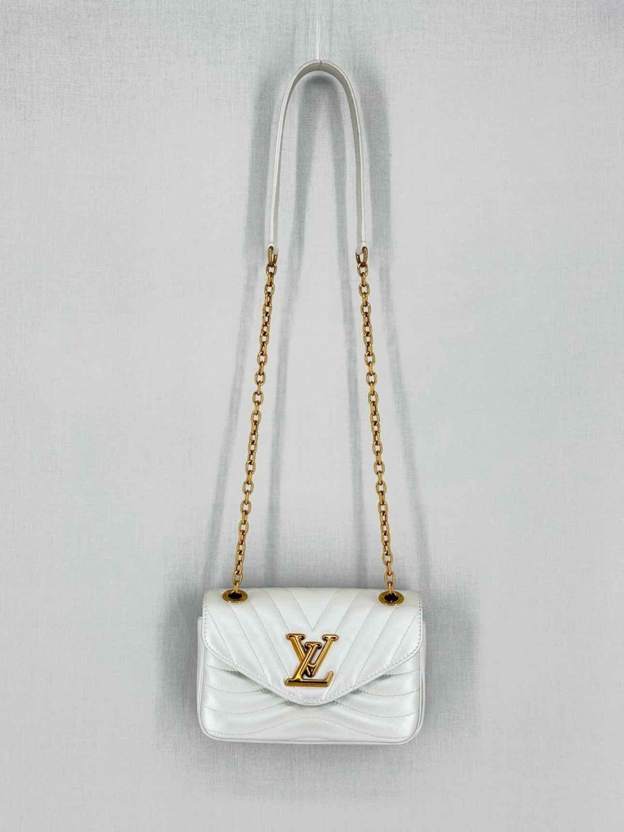 Pre - loved LOUIS VUITTON Wave Silver Quilted Shoulder Bag at Reems Closet