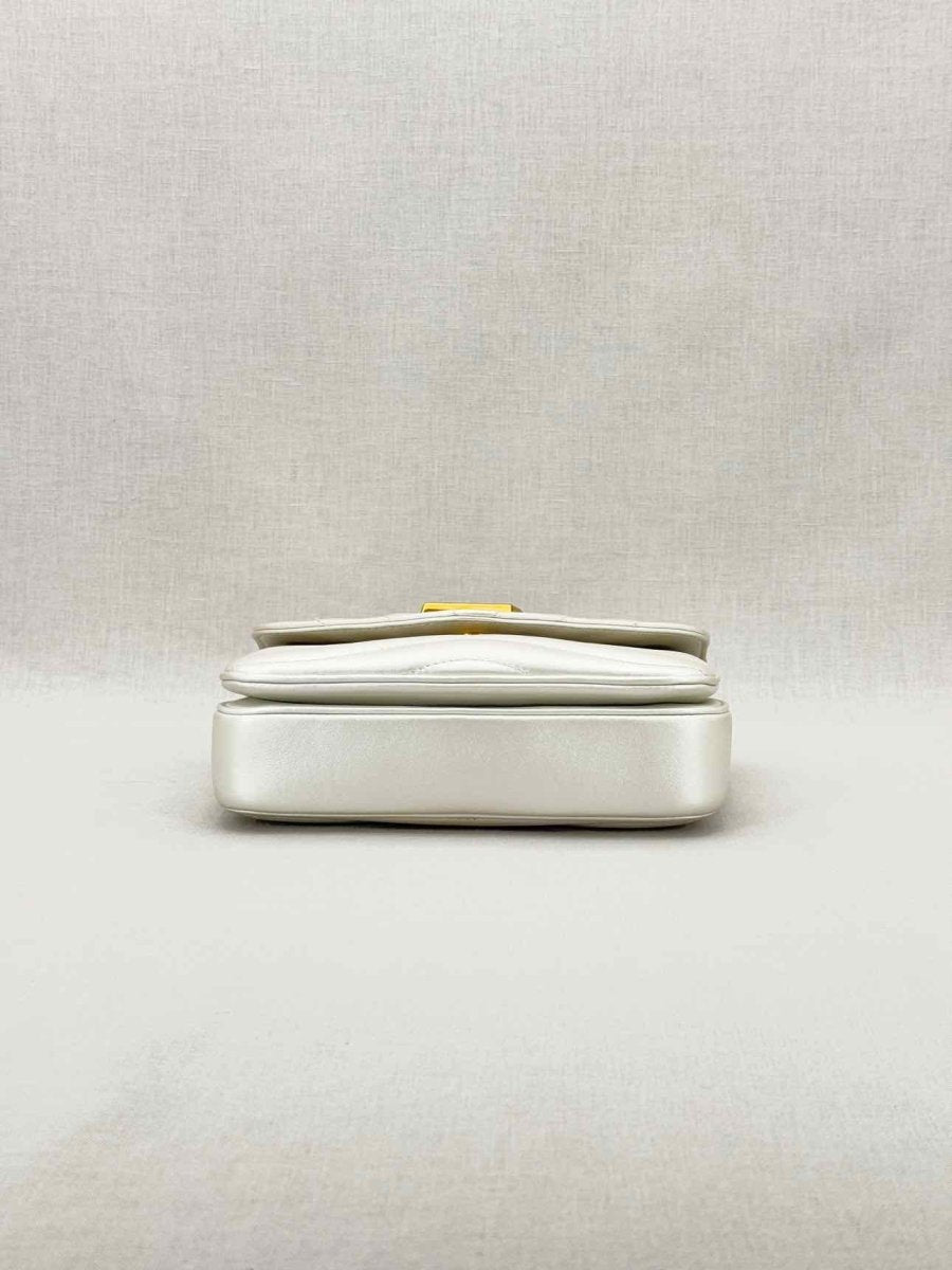 Pre - loved LOUIS VUITTON Wave Silver Quilted Shoulder Bag at Reems Closet