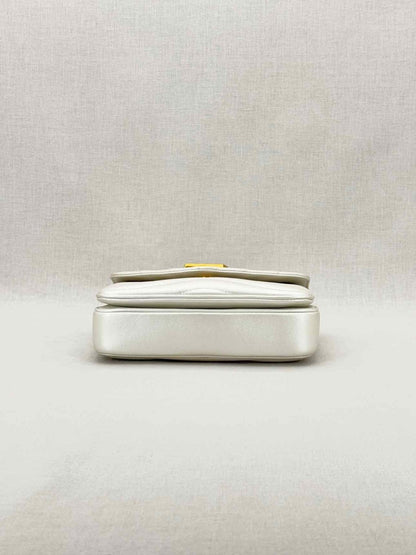 Pre - loved LOUIS VUITTON Wave Silver Quilted Shoulder Bag at Reems Closet