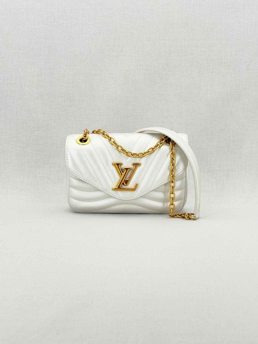 Pre - loved LOUIS VUITTON Wave Silver Quilted Shoulder Bag at Reems Closet