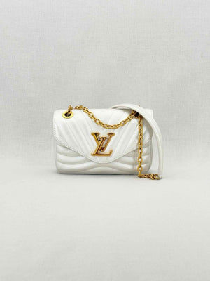 Pre - loved LOUIS VUITTON Wave Silver Quilted Shoulder Bag at Reems Closet