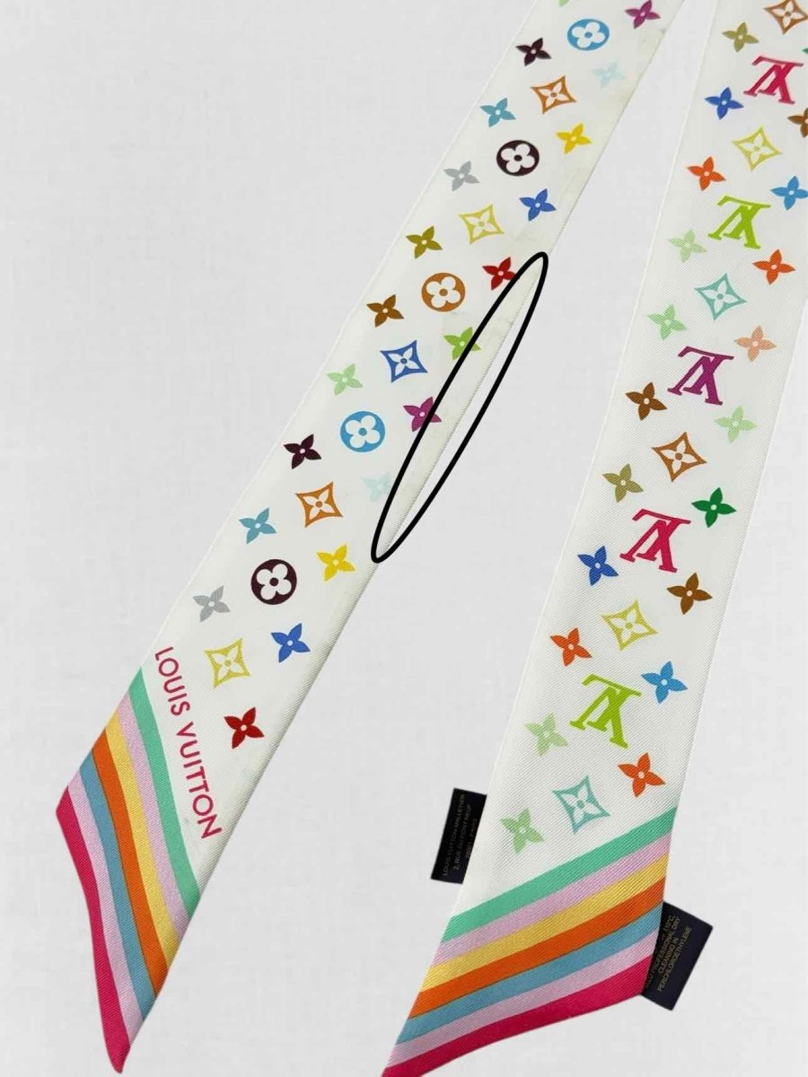 Pre - loved LOUIS VUITTON White Multicolor Monogram Twill at Reems Closet