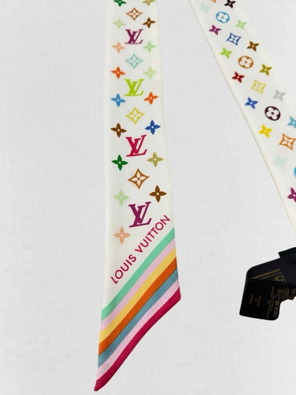 Pre - loved LOUIS VUITTON White Multicolor Monogram Twill at Reems Closet