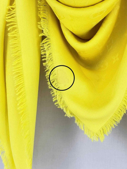 Pre - loved LOUIS VUITTON Yellow Monogram Scarf at Reems Closet