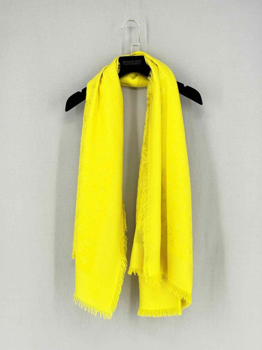 Pre - loved LOUIS VUITTON Yellow Monogram Scarf at Reems Closet