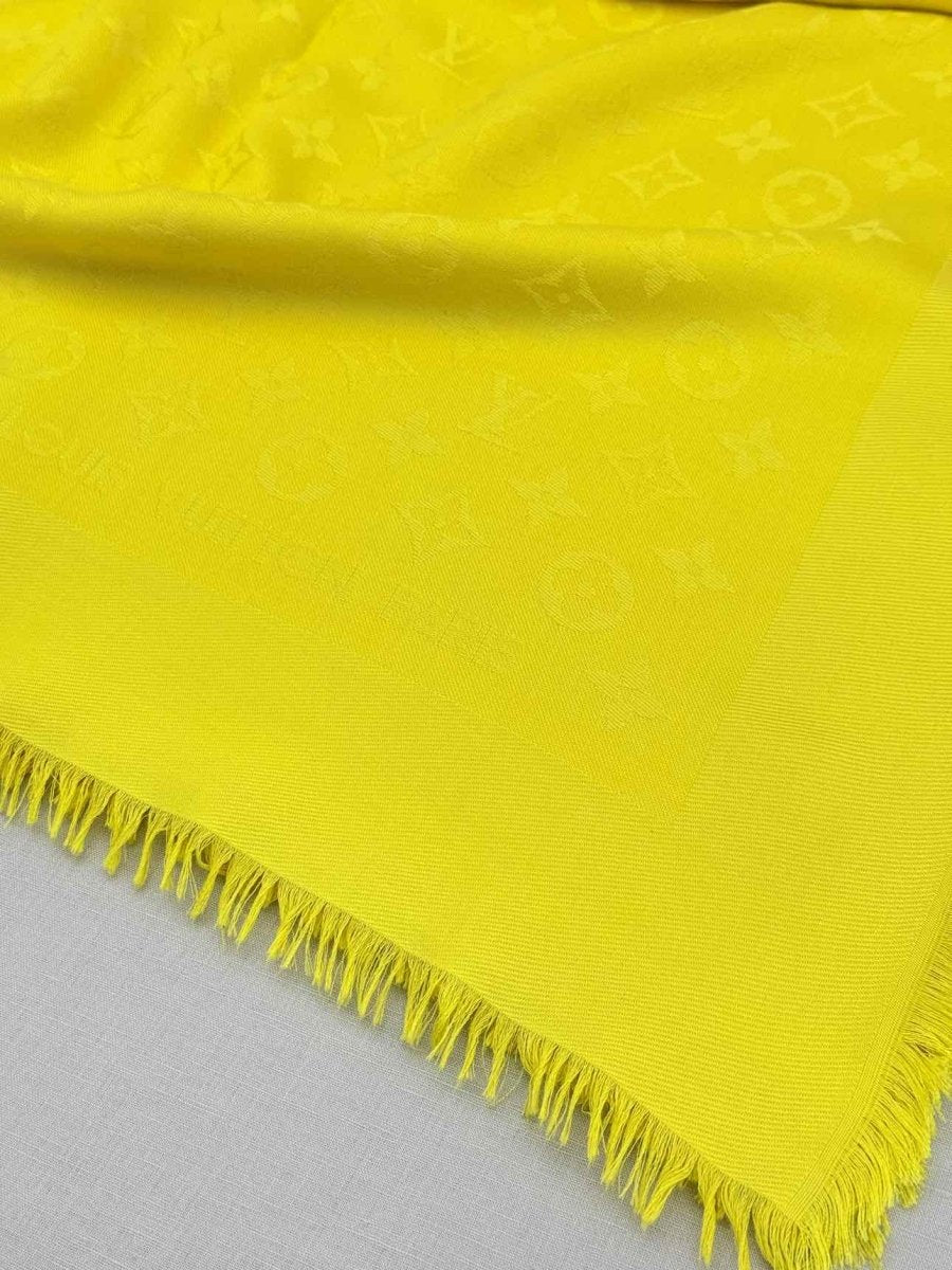 Pre - loved LOUIS VUITTON Yellow Monogram Scarf at Reems Closet