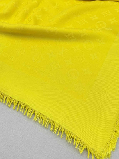 Pre - loved LOUIS VUITTON Yellow Monogram Scarf at Reems Closet