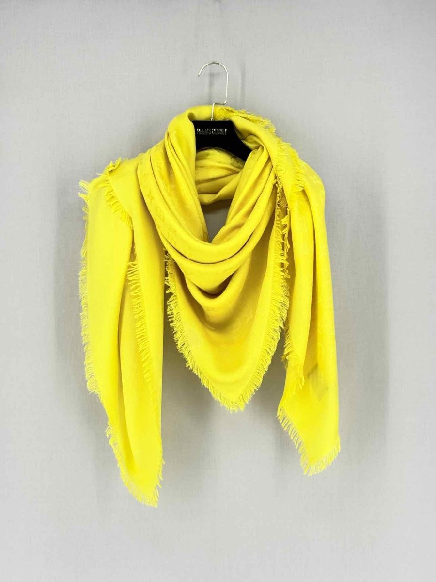 Pre - loved LOUIS VUITTON Yellow Monogram Scarf at Reems Closet