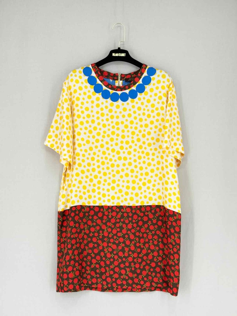 Pre - loved LOUIS VUITTON Yellow Multicolor Size US 4 Short Dress at Reems Closet