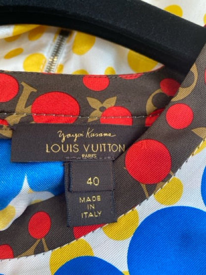 Pre - loved LOUIS VUITTON Yellow Multicolor Size US 4 Short Dress at Reems Closet
