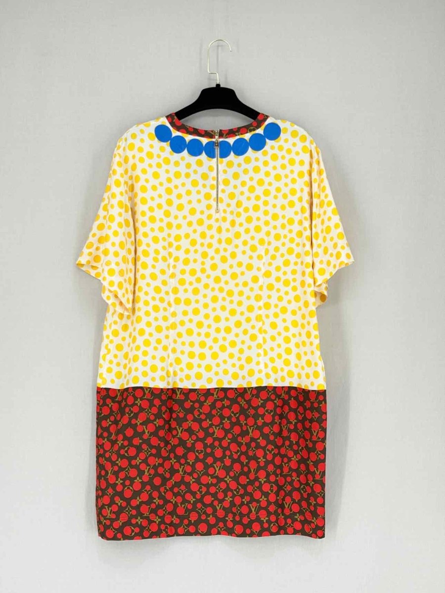 Pre - loved LOUIS VUITTON Yellow Multicolor Size US 4 Short Dress at Reems Closet