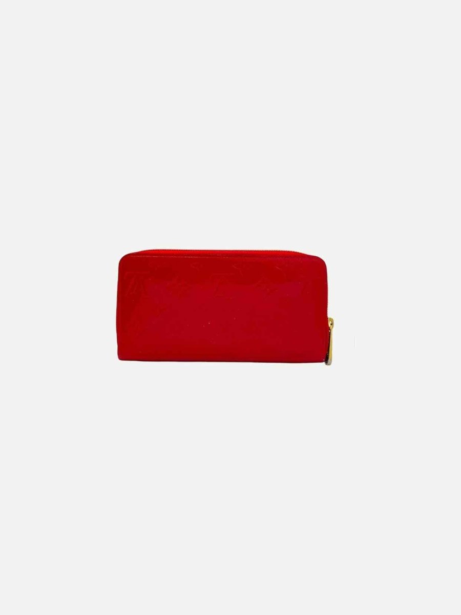 Pre - loved LOUIS VUITTON Zippy Red Continental Wallet at Reems Closet