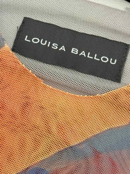 Pre-loved LOUISA BALLOU Orange Multicolor Size Small Long Dress at Reems Closet