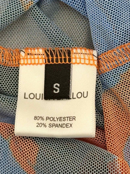 Pre-loved LOUISA BALLOU Orange Multicolor Size Small Long Dress at Reems Closet