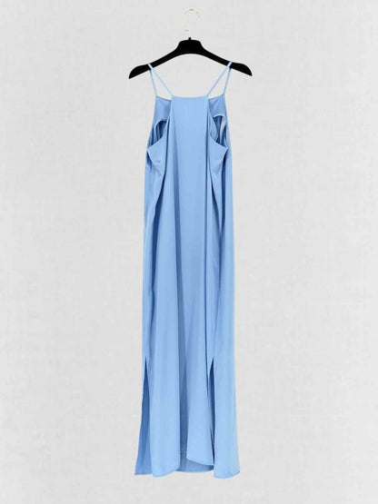 Pre - loved LOULOU STUDIO Blue Size Large Midi Dress at Reems Closet