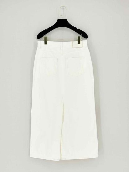 Pre - loved LOULOU STUDIO Rona Denim White Size Medium Midi Skirt at Reems Closet