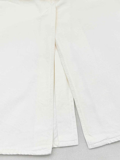 Pre - loved LOULOU STUDIO Rona Denim White Size Medium Midi Skirt at Reems Closet