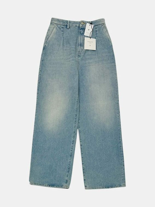 Pre - loved LOULOU STUDIO Wide Leg Blue Jeans at Reems Closet