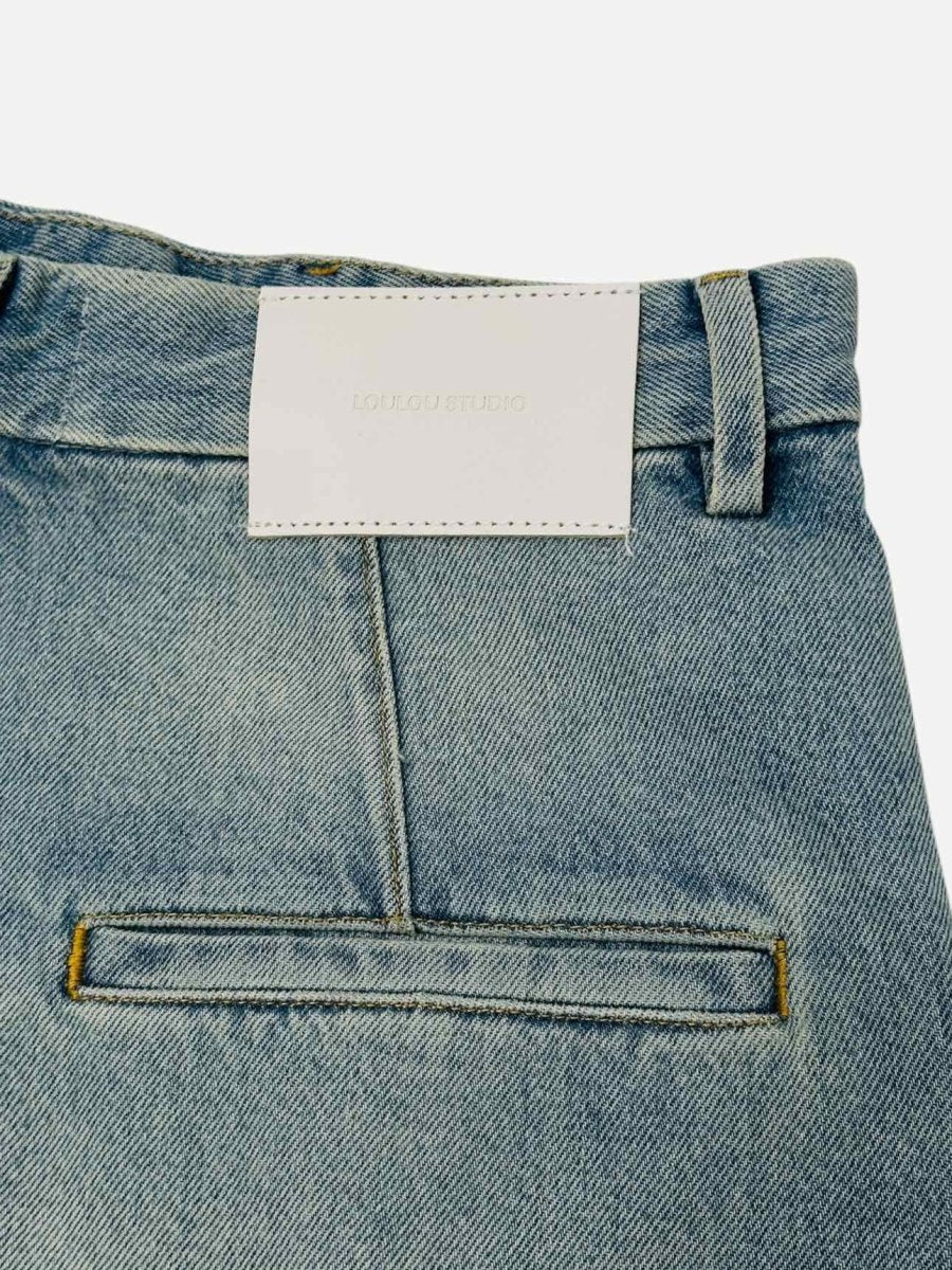 Pre - loved LOULOU STUDIO Wide Leg Blue Jeans at Reems Closet