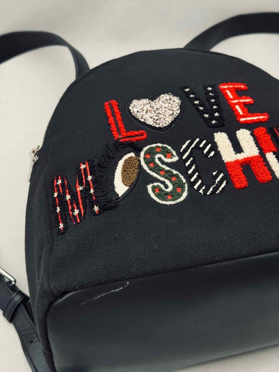 Pre-loved LOVE MOSCHINO Black Backpack at Reems Closet