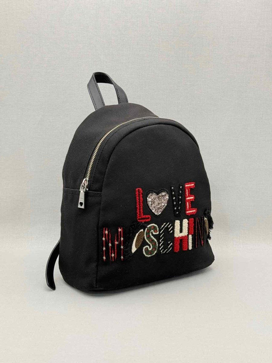 Pre-loved LOVE MOSCHINO Black Backpack at Reems Closet
