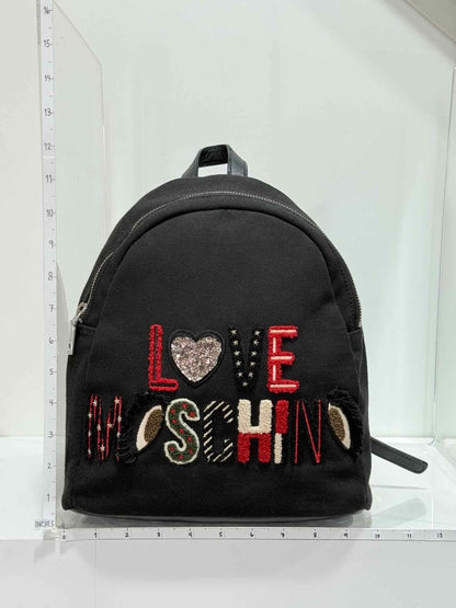 Pre-loved LOVE MOSCHINO Black Backpack at Reems Closet